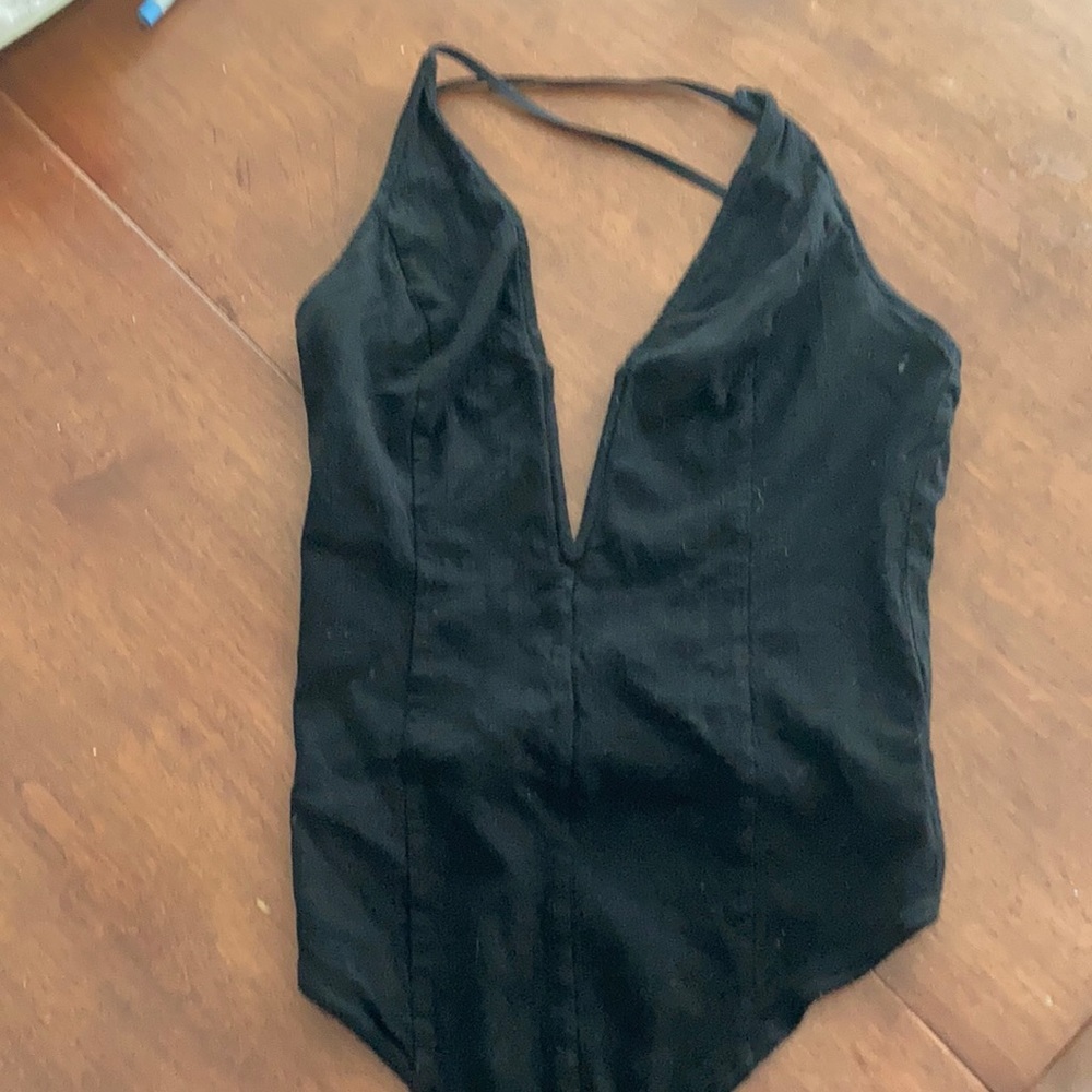 Sexy plunging Free People bodysuit
